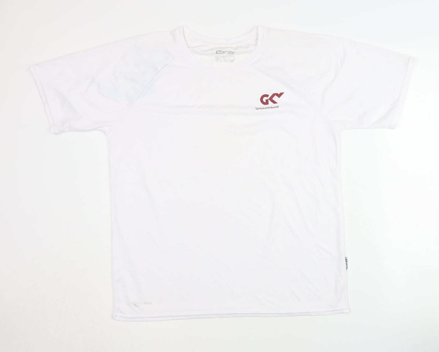 Cona Sport Men's White T-Shirt, Size L, Casual Jersey