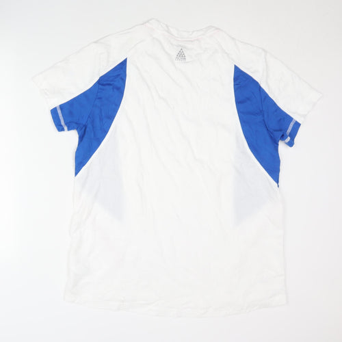 Crivit Men's XL White Blue Colourblock T-Shirt