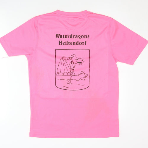 Awdis Men's Pink Graphic T-Shirt, Size S, Water Sports