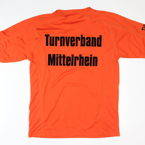 Jako Men's Orange T-Shirt, S, Crew Neck, Activewear