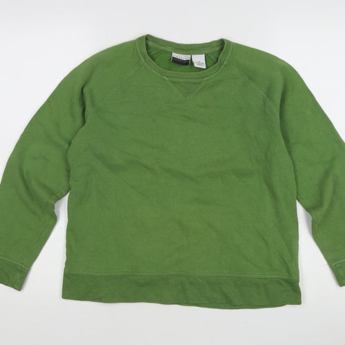 Kim Rogers Women's Green Crew Neck Pullover Sweatshirt S