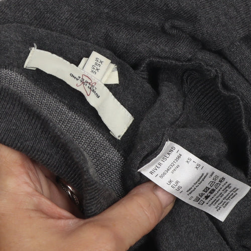 River Island Womens Grey High Neck Jumper XS