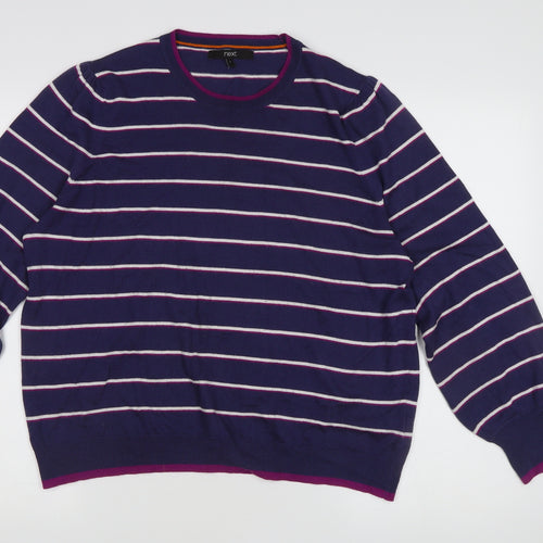 Next Men's Multicoloured Striped Pullover Jumper L