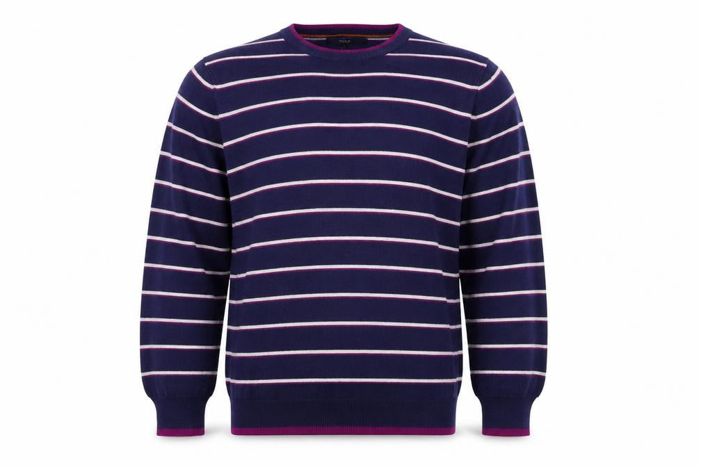 Front view of Next Men's Multicoloured Striped jumper L
