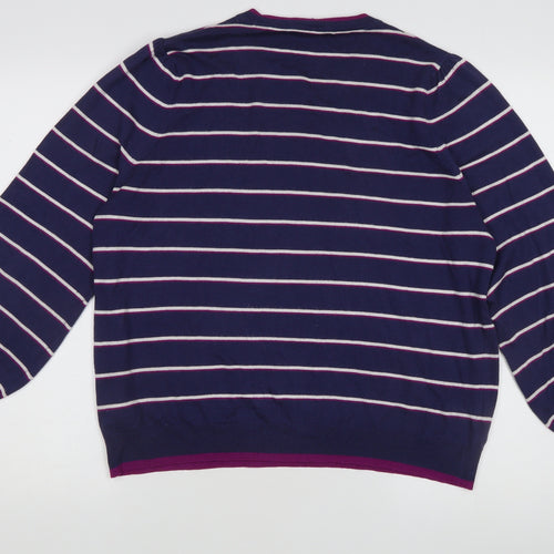 Next Men's Multicoloured Striped Pullover Jumper L