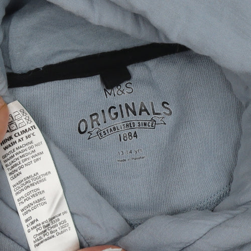 Marks and Spencer Blue Teen Hoodie Pullover L