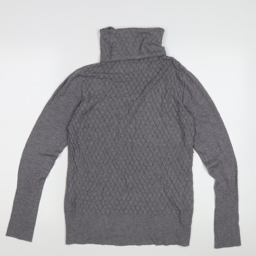 Passioni Women's Grey Roll Neck Pullover Jumper S