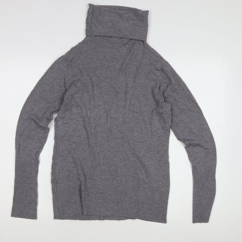 Passioni Women's Grey Roll Neck Pullover Jumper S
