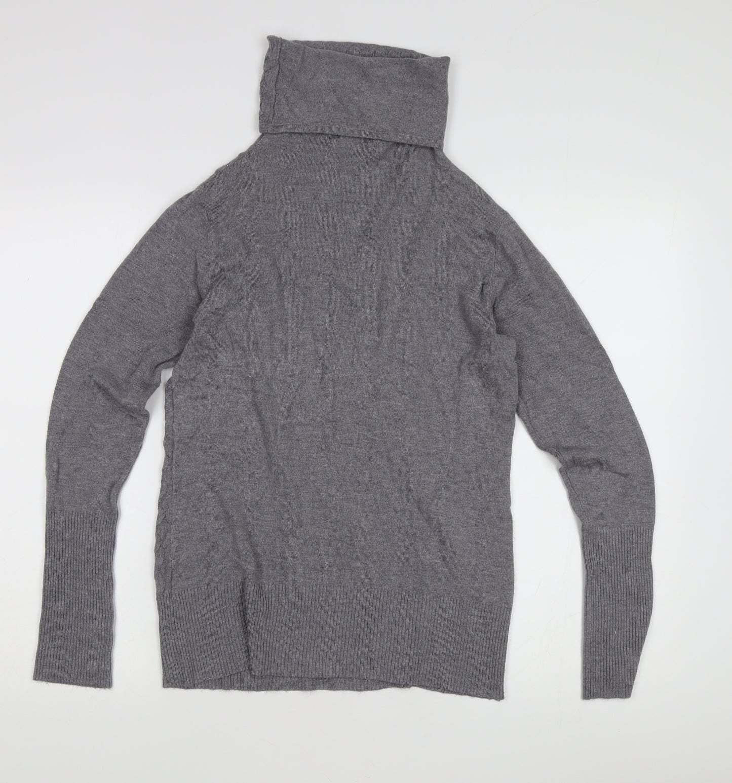 Passioni Women's Grey Roll Neck Pullover Jumper S