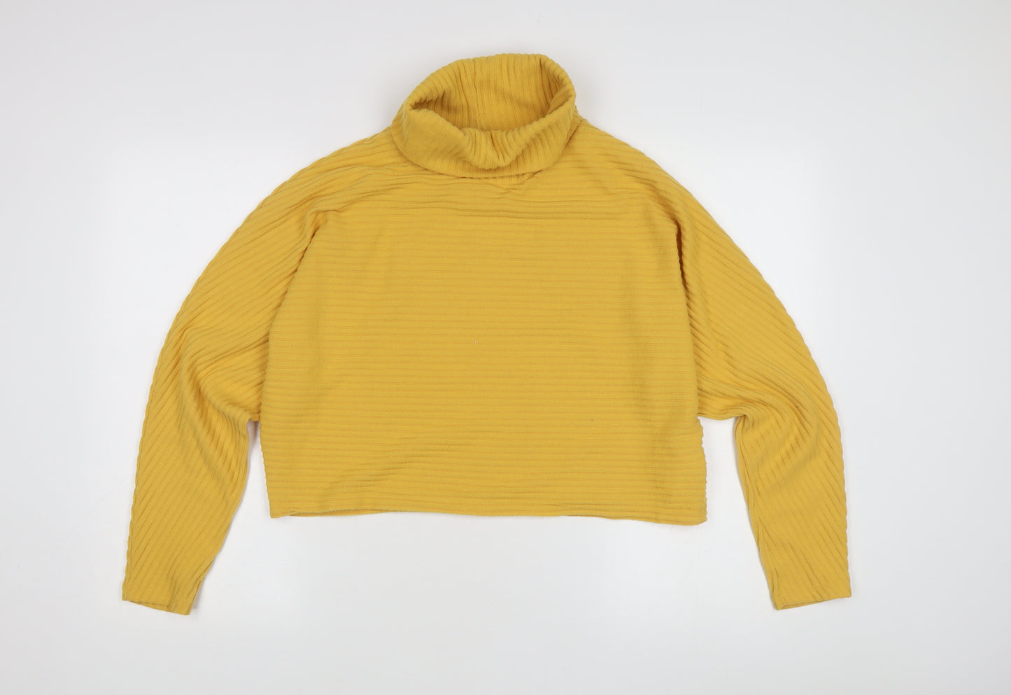 New Look Women's Yellow Roll Neck Pullover Jumper Large