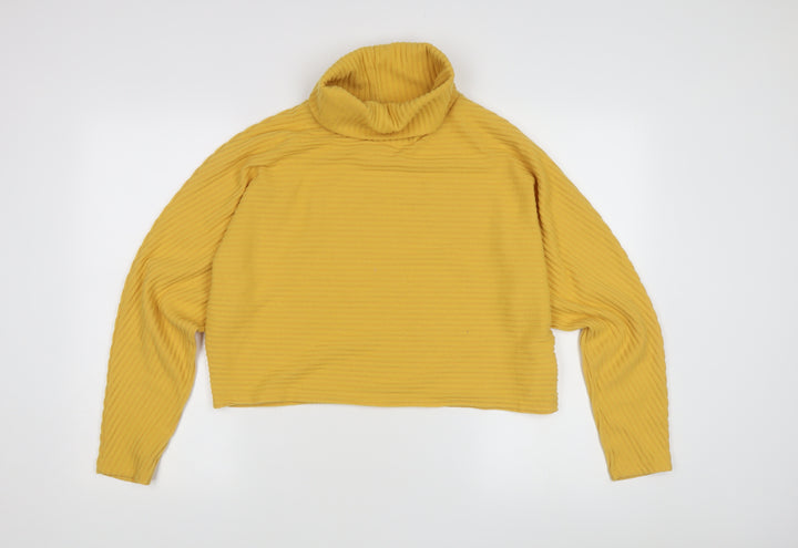 New Look Women's Yellow Roll Neck Pullover Jumper Large