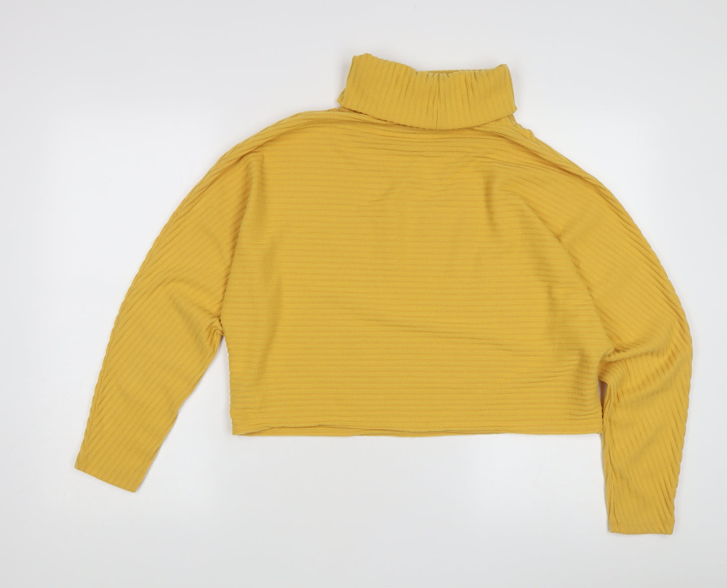 New Look Women's Yellow Roll Neck Pullover Jumper Large
