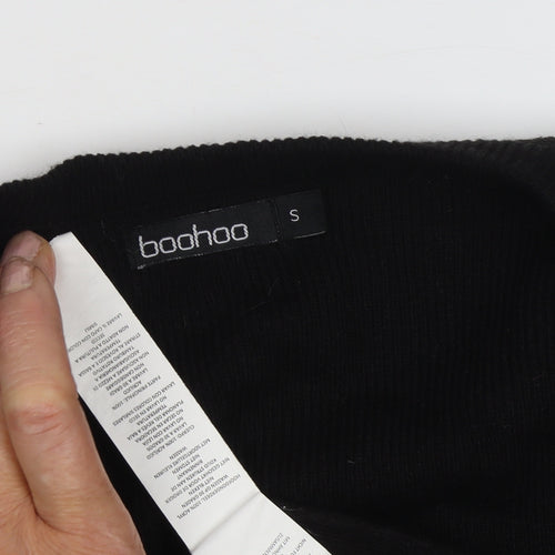 Boohoo Women's Black Full Zip Jumper, Size S