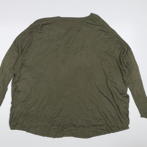 H&M Women’s Green Pullover Jumper - Size 14