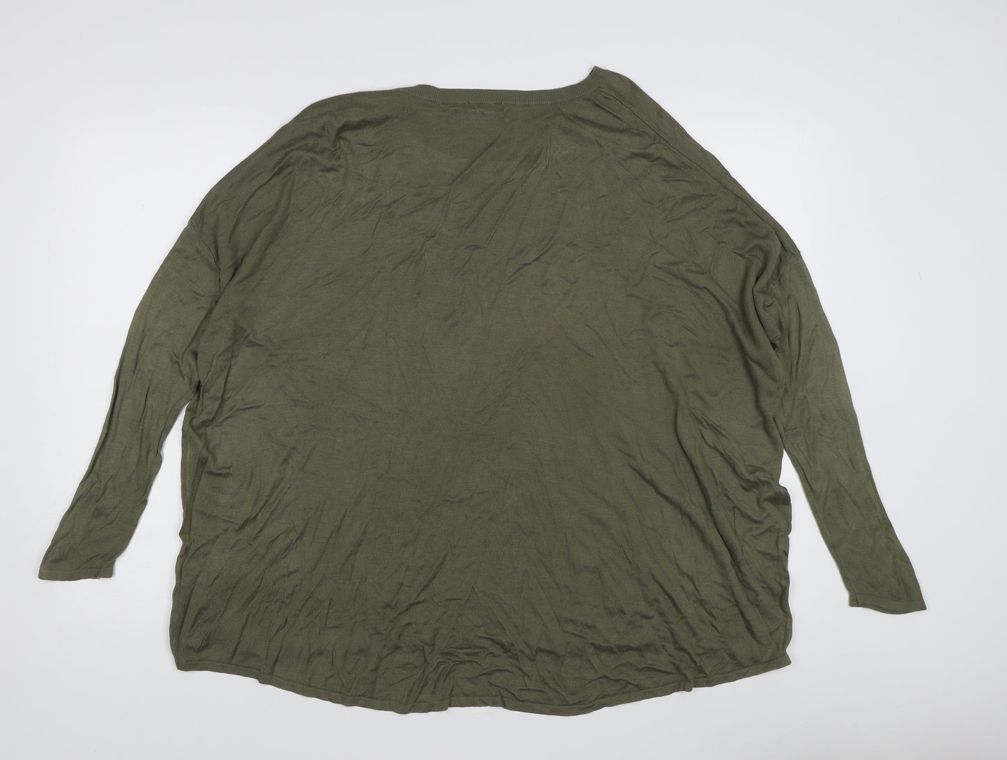 H&M Women’s Green Pullover Jumper - Size 14