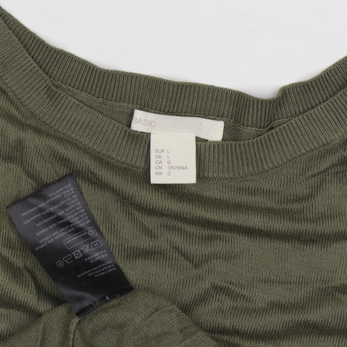 H&M Women’s Green Pullover Jumper - Size 14