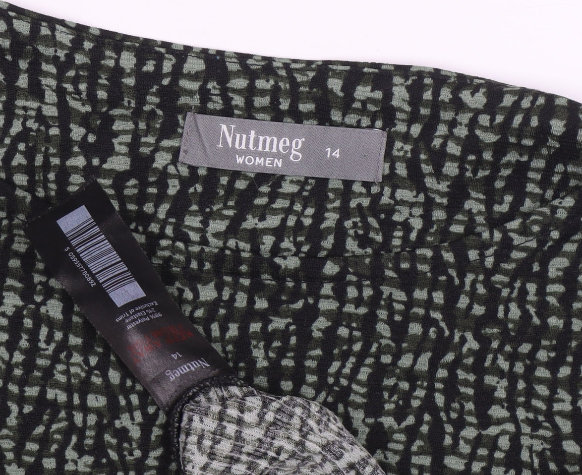 Nutmeg Women's Black Short Sleeve Top Size 14