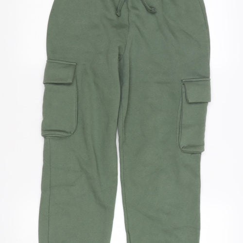 Zara Women's Green Cargo Trousers S - Casual Comfort