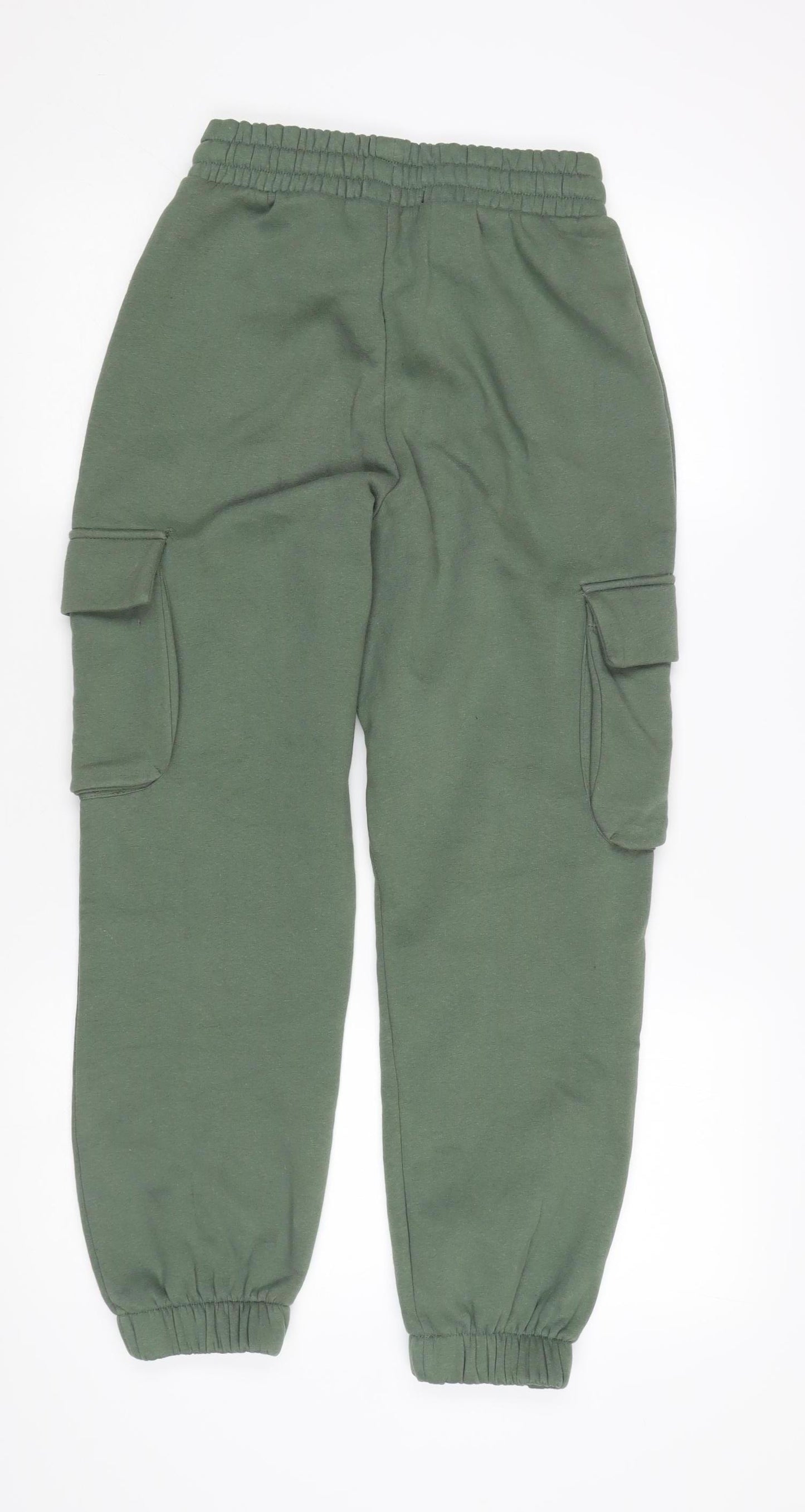 Zara Women's Green Cargo Trousers S - Casual Comfort