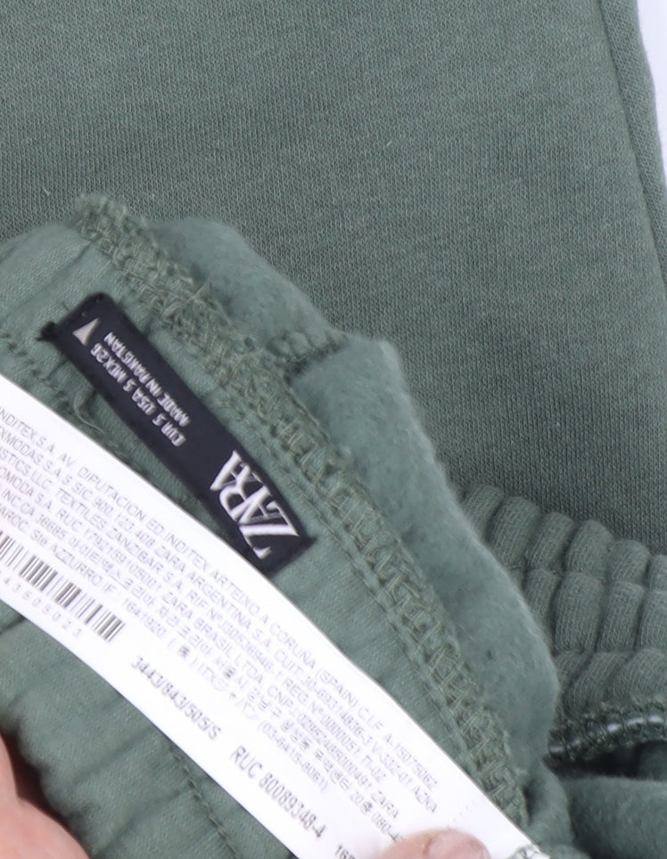 Zara Women's Green Cargo Trousers S - Casual Comfort