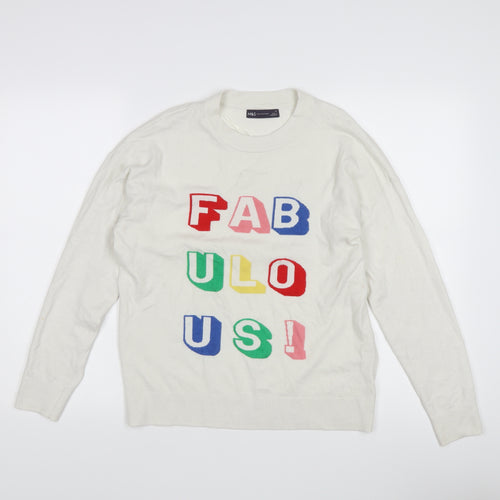 Marks and Spencer Women's White Pullover Jumper
