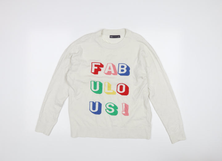 Marks and Spencer Women's White Pullover Jumper