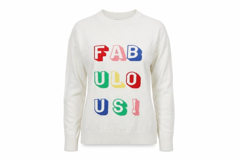 Front view of Marks & Spencer Women's White jumper