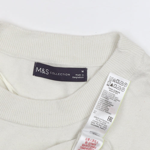Marks and Spencer Women's White Pullover Jumper