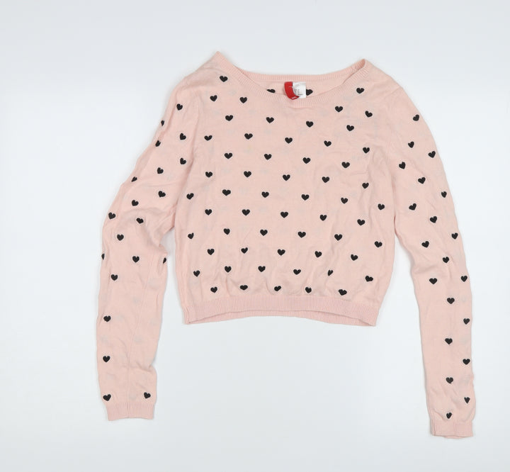 H&M Women's Pink XS Pullover Jumper