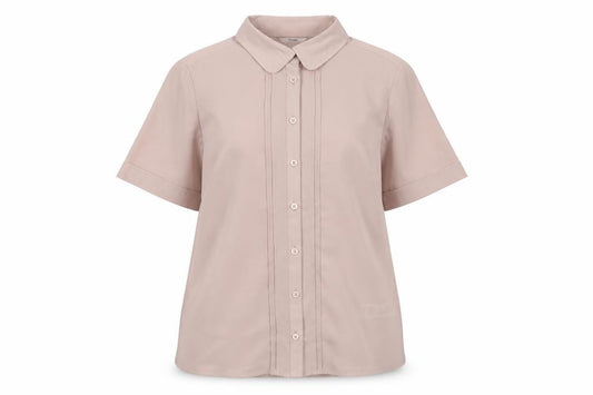 Front view of Marks & Spencer Women's Pink Button-Up Shirt