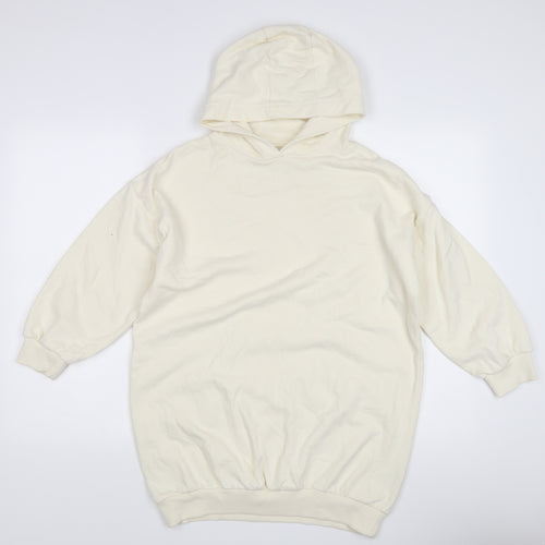 Next Girls Ivory Hoodie, Size 10 Years, Cotton Blend