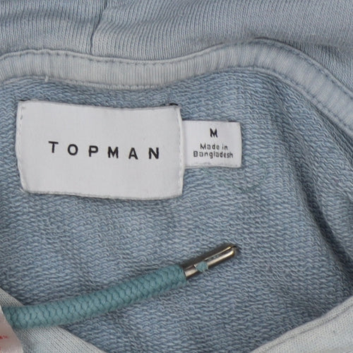 Topman Men's Blue Pullover Hoodie - Size M