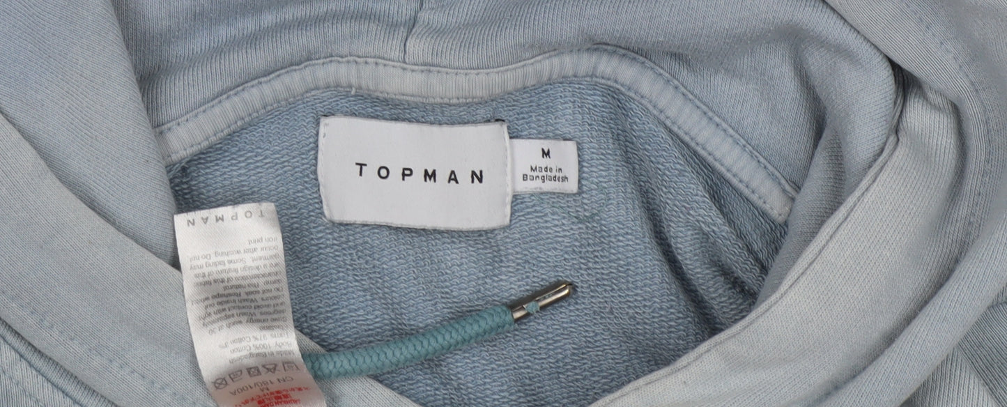 Topman Men's Blue Pullover Hoodie - Size M