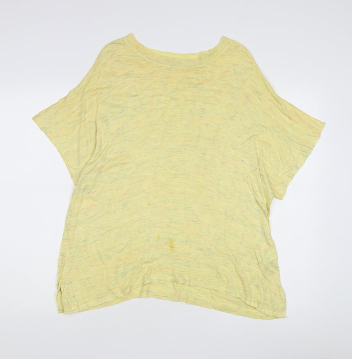 Next Women's Yellow Boat Neck Jumper Size L
