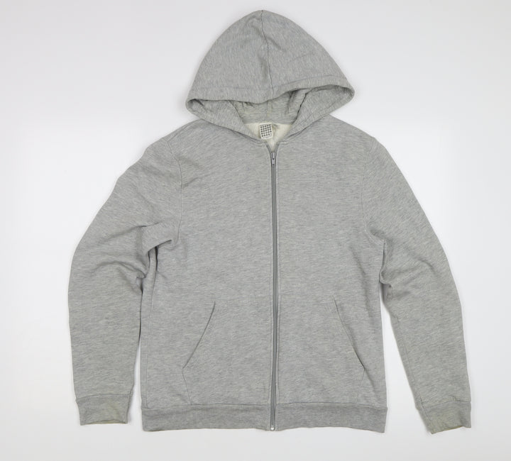 Topman Men’s Grey Full Zip Hoodie, Size S