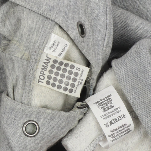 Topman Men’s Grey Full Zip Hoodie, Size S