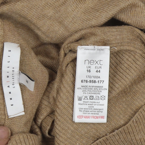 Next Women's Brown Roll Neck Pullover Jumper Size 16
