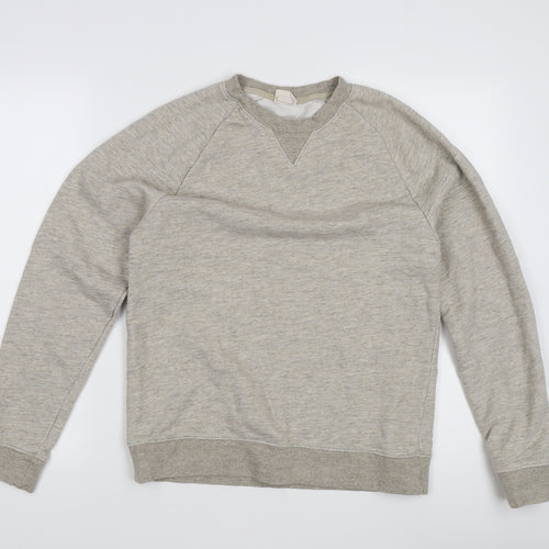 H&M Men's Grey Pullover Sweatshirt M