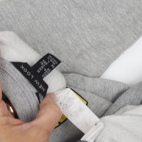 New Look Women's Grey Pullover Sweatshirt M