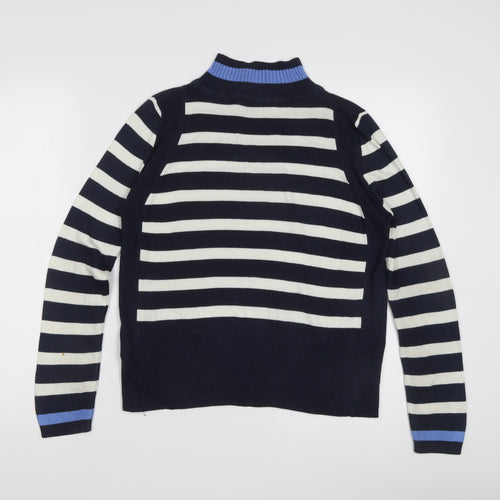 Marks & Spencer Women's Blue Striped Pullover Jumper Size 10