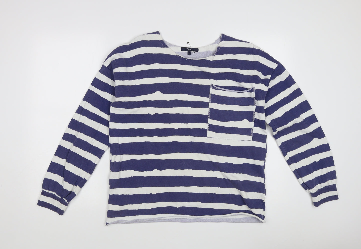 Next Women's Blue Striped Sweatshirt Size 14