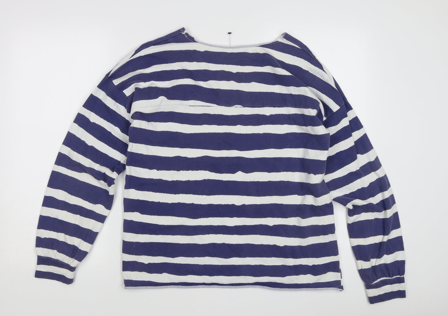 Next Women's Blue Striped Sweatshirt Size 14