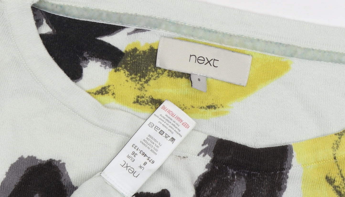 Next Women's Multicoloured Floral Pullover Jumper Size 8
