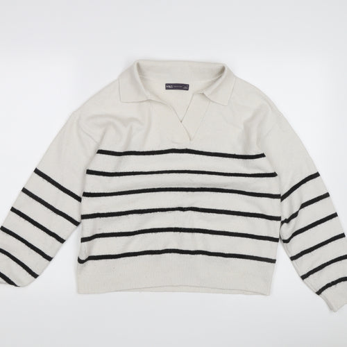 Marks and Spencer Women’s Striped Collared Jumper