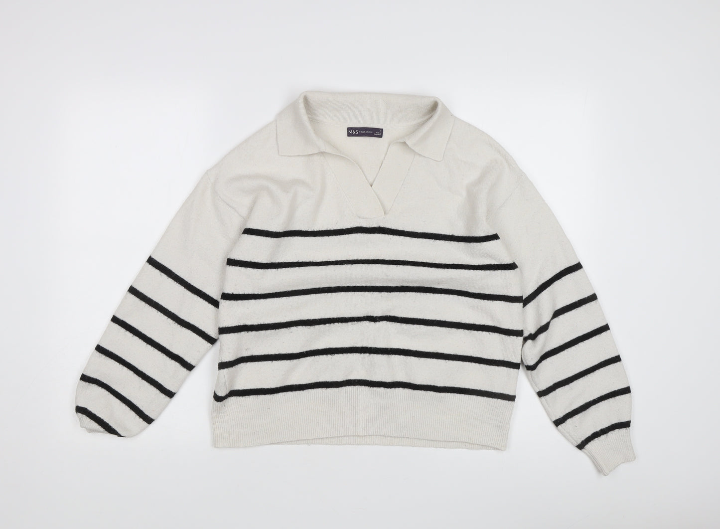 Marks and Spencer Women’s Striped Collared Jumper