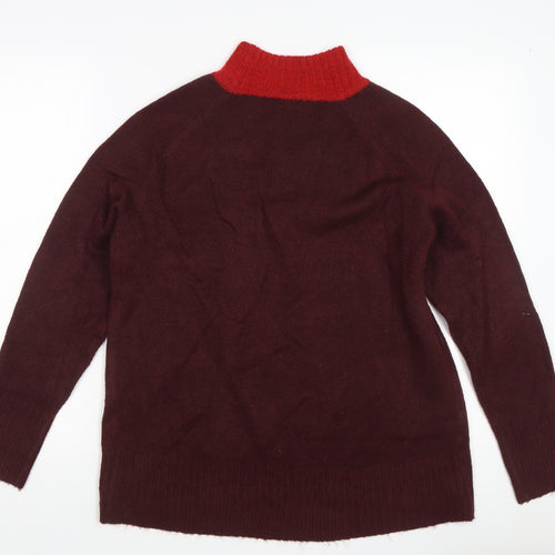 M&Co Women's Red Pullover Jumper, Size 22, Mock Neck