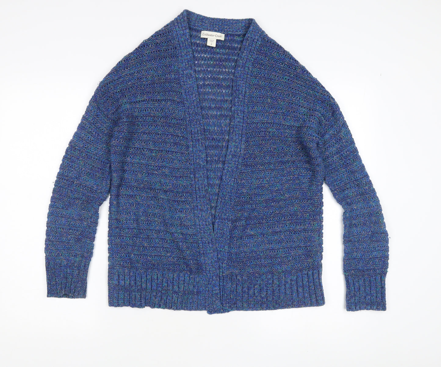 Coldwater Creek Women's Blue Open Front Cardigan Size S