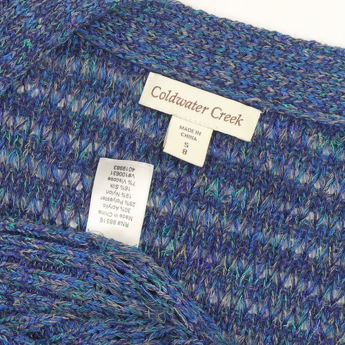 Coldwater Creek Women's Blue Open Front Cardigan Size S