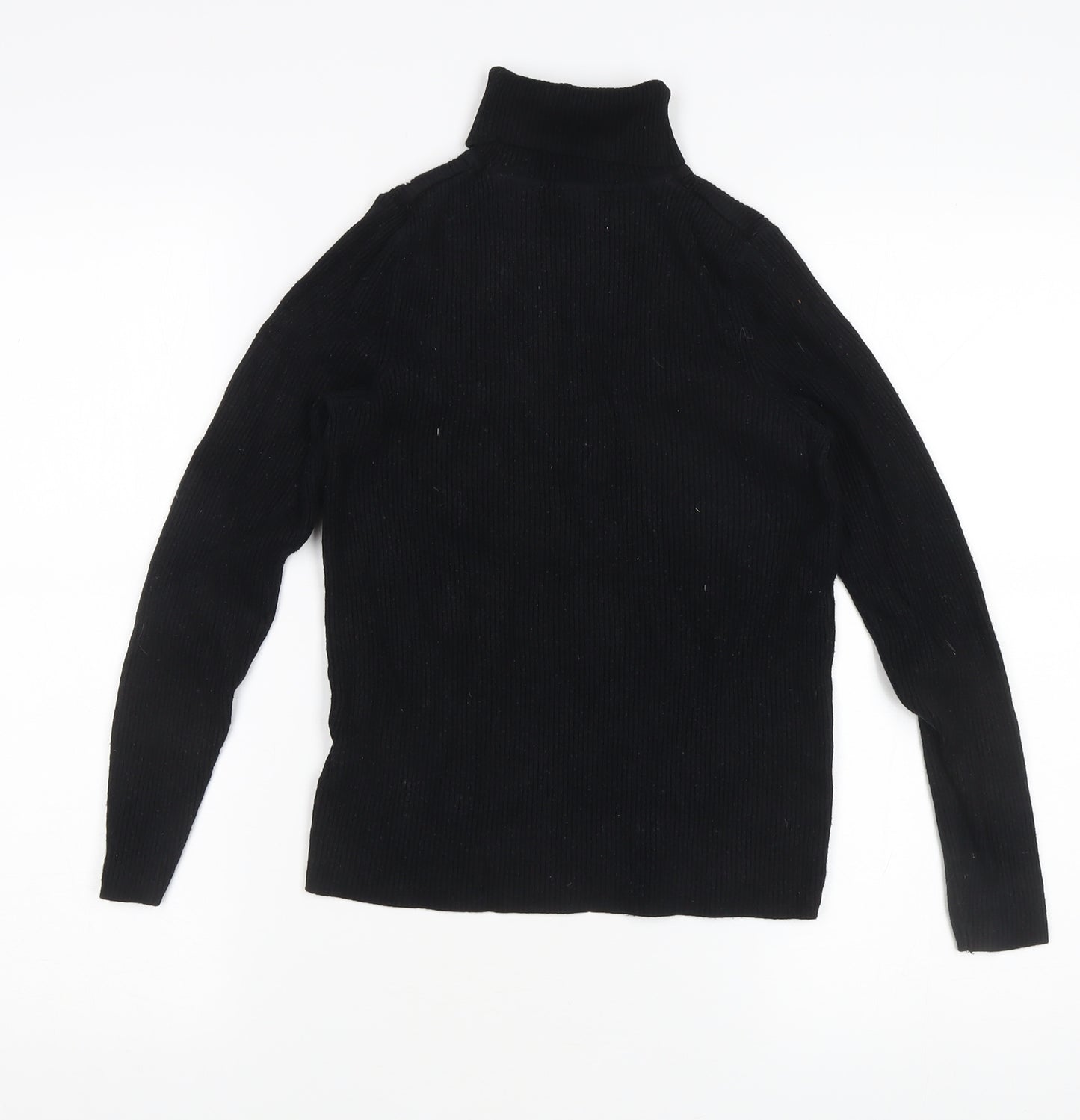 Marks and Spencer Women's Black Roll Neck Jumper Size 14