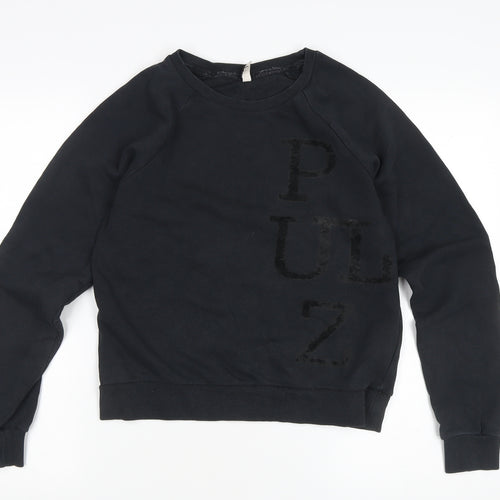 Pulz Jeans Women's Black XS Pullover Sweatshirt